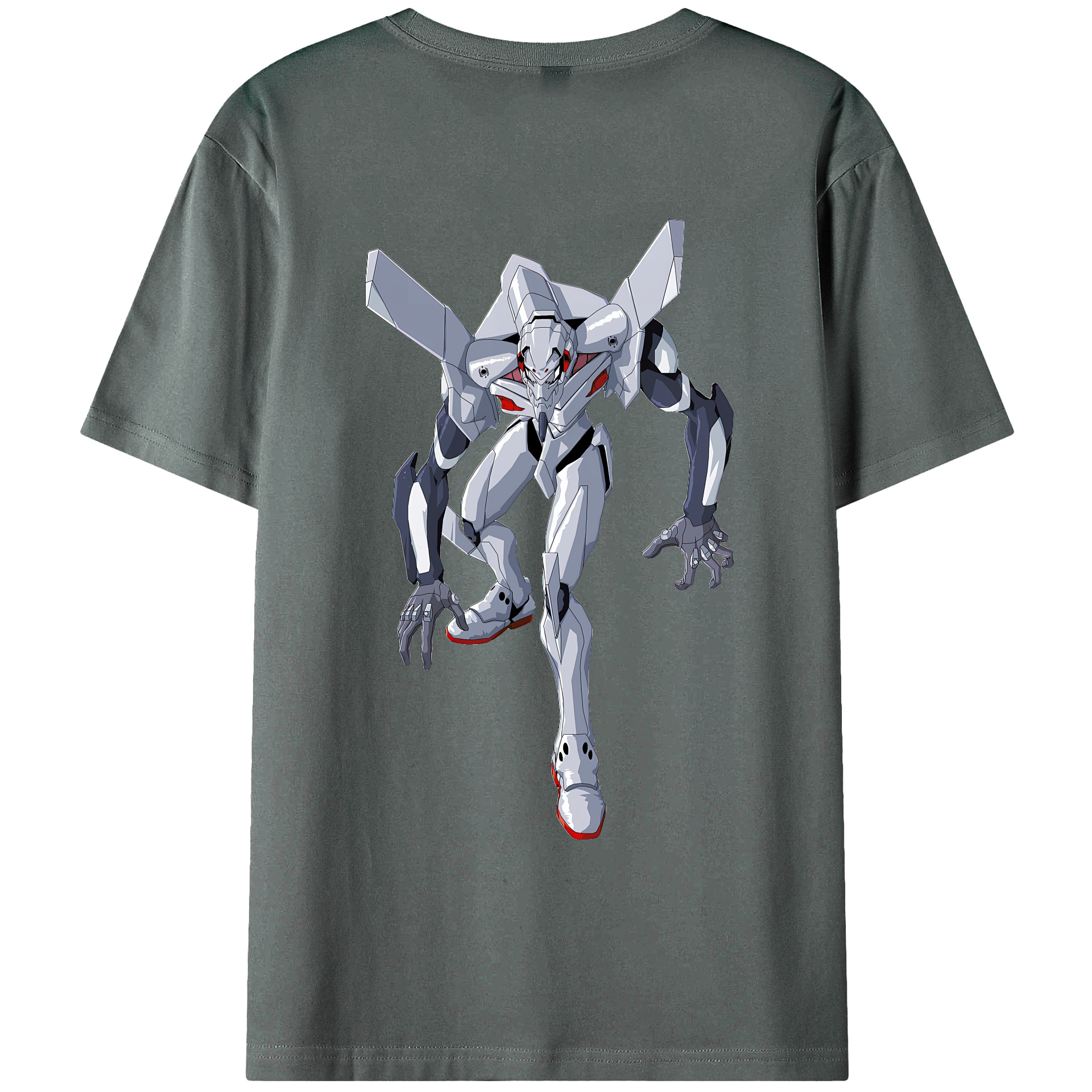 （画像用） EVA 新世紀エヴァンゲリオン 綿100％ メンズ半袖Tシャツ（バックプリント） 通気性